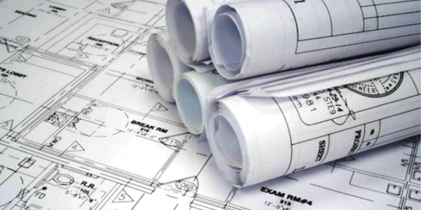 Rolls of Building Plans for Reviewing